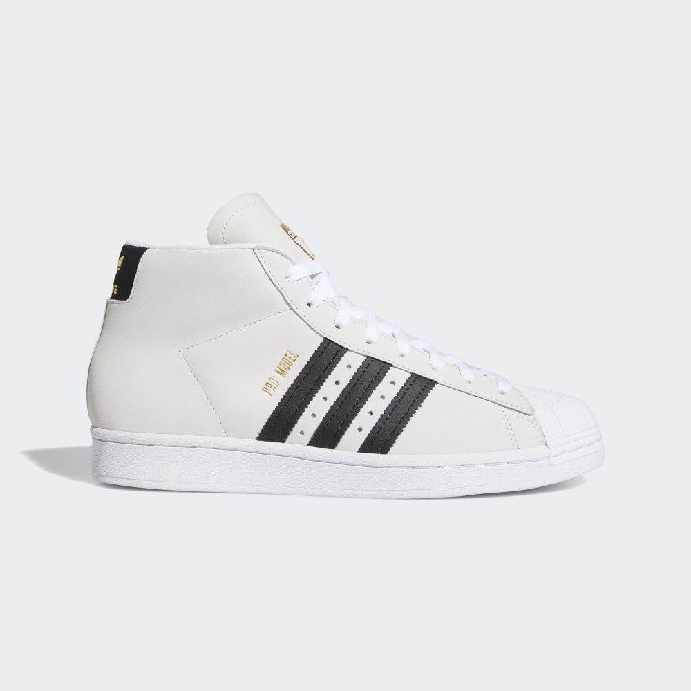 Originals Adidas Pro Model Barbati Romania - Albi/Negrii/Aurii Metal FV4695